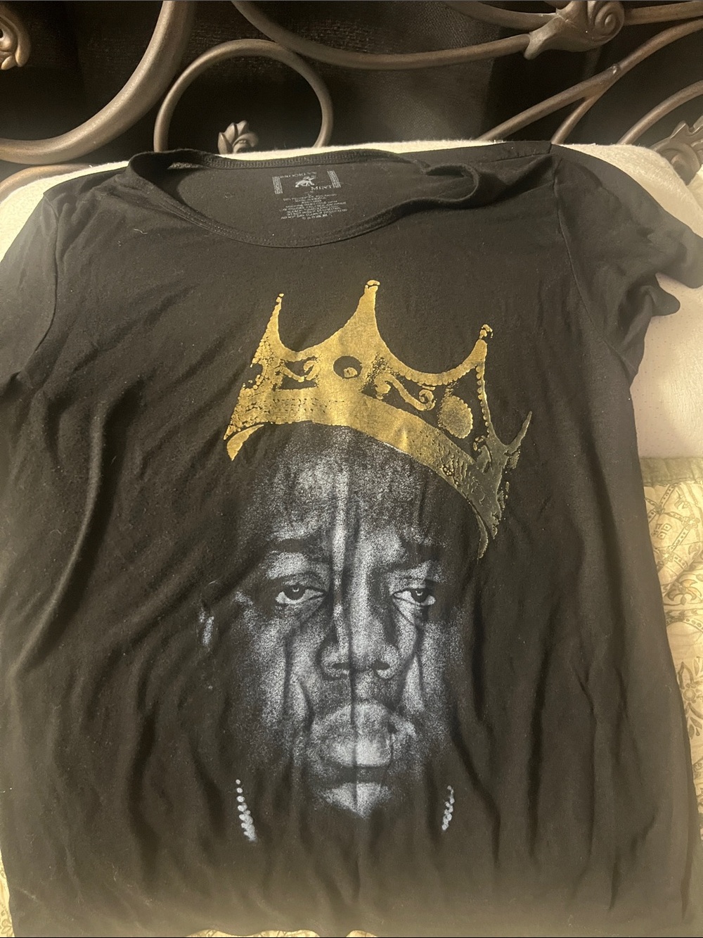 Black Graphic Crown Print Men’s T-Shirt